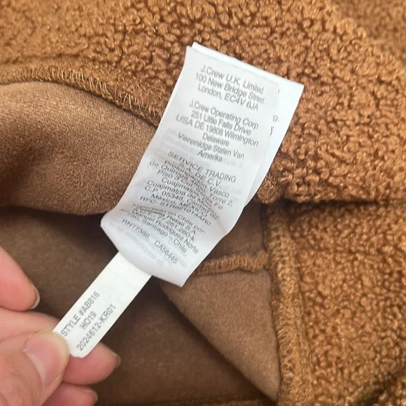 Jcrew Cropped Sherpa pullover size small - Picture 6 of 7